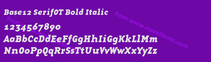 Base12 SerifOT Bold ItalicPreview