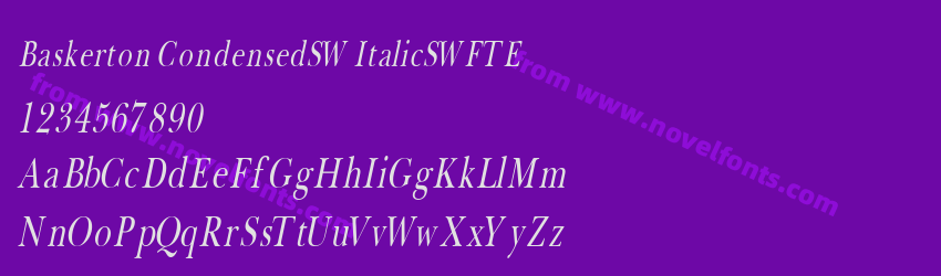 Baskerton CondensedSW ItalicSWFTEPreview