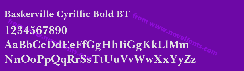 Baskerville Cyrillic Bold BTPreview