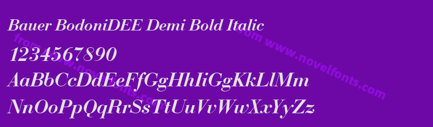 Bauer BodoniDEE Demi Bold ItalicPreview