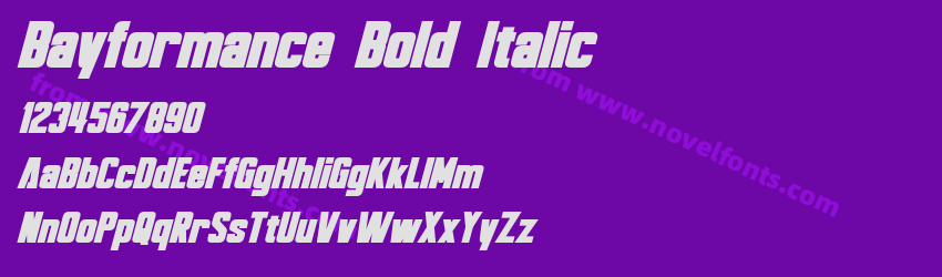 Bayformance Bold ItalicPreview