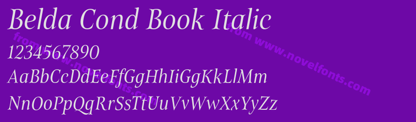 Belda Cond Book ItalicPreview