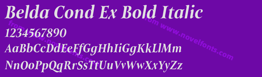 Belda Cond Ex Bold ItalicPreview