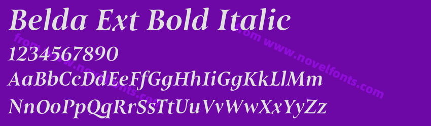 Belda Ext Bold ItalicPreview