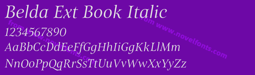 Belda Ext Book ItalicPreview