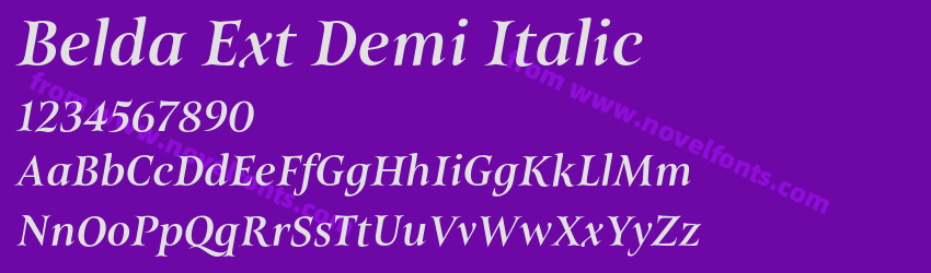 Belda Ext Demi ItalicPreview