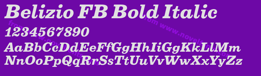 Belizio FB Bold ItalicPreview