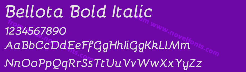 Bellota Bold ItalicPreview