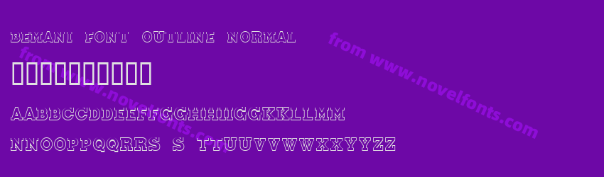 Bemani Font Outline NormalPreview