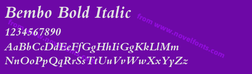 Bembo Bold ItalicPreview