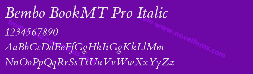 Bembo BookMT Pro ItalicPreview