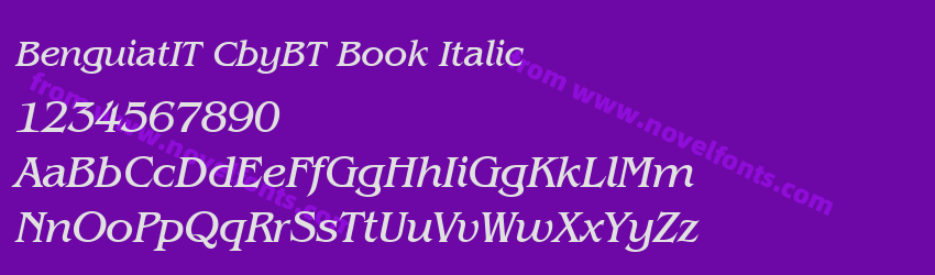 BenguiatIT CbyBT Book ItalicPreview