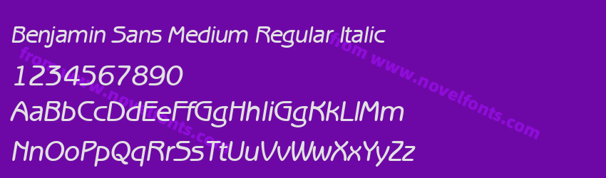 Benjamin Sans Medium Regular ItalicPreview