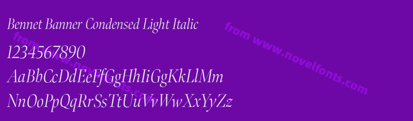 Bennet Banner Condensed Light ItalicPreview