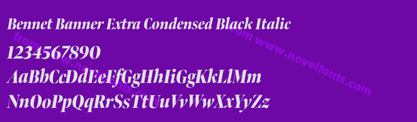 Bennet Banner Extra Condensed Black ItalicPreview