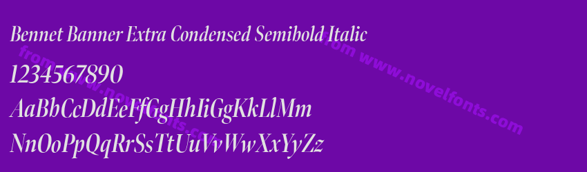 Bennet Banner Extra Condensed Semibold ItalicPreview