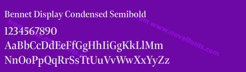 Bennet Display Condensed SemiboldPreview