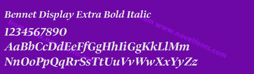 Bennet Display Extra Bold ItalicPreview