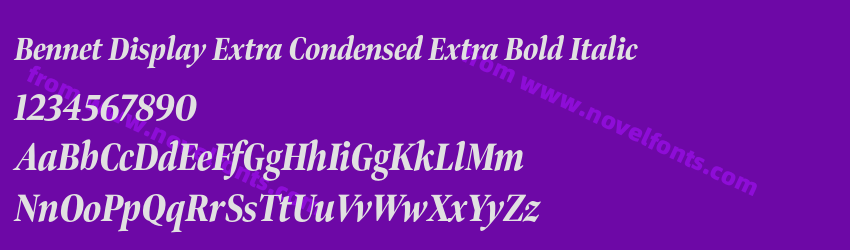 Bennet Display Extra Condensed Extra Bold ItalicPreview