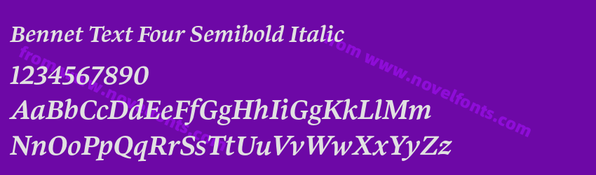 Bennet Text Four Semibold ItalicPreview