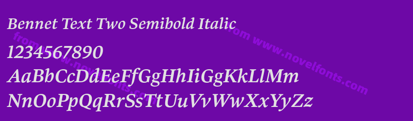 Bennet Text Two Semibold ItalicPreview