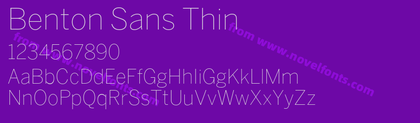 Benton Sans ThinPreview