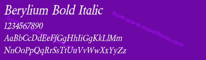 Berylium Bold ItalicPreview