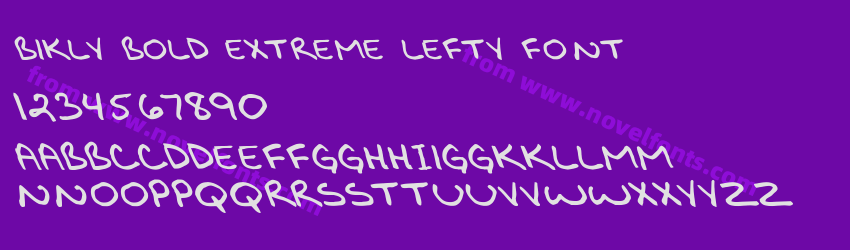 Bikly Bold Extreme Lefty FontPreview