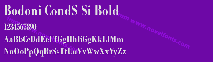 Bodoni CondS Si BoldPreview