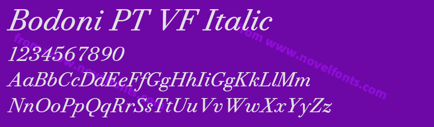 Bodoni PT VF ItalicPreview