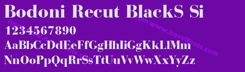 Bodoni Recut BlackS SiPreview