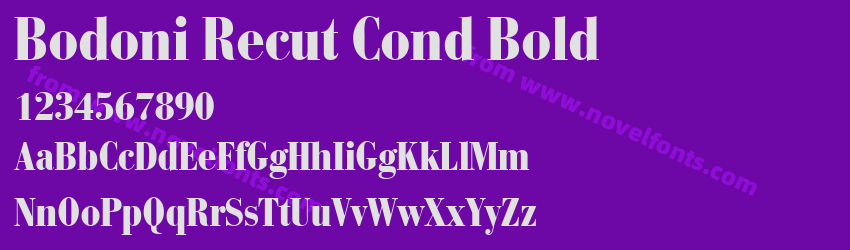 Bodoni Recut Cond BoldPreview