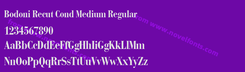 Bodoni Recut Cond Medium RegularPreview