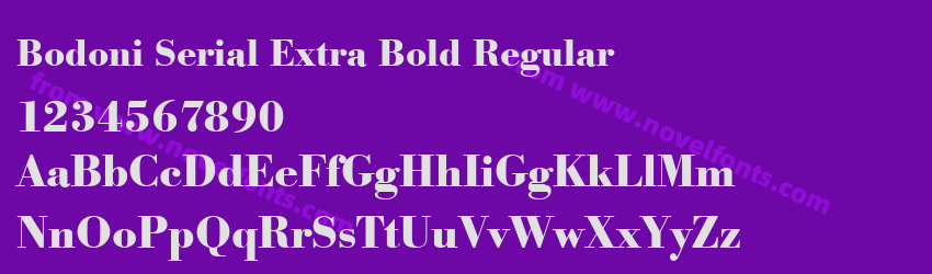 Bodoni Serial Extra Bold RegularPreview