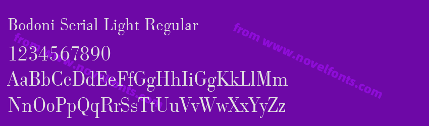 Bodoni Serial Light RegularPreview