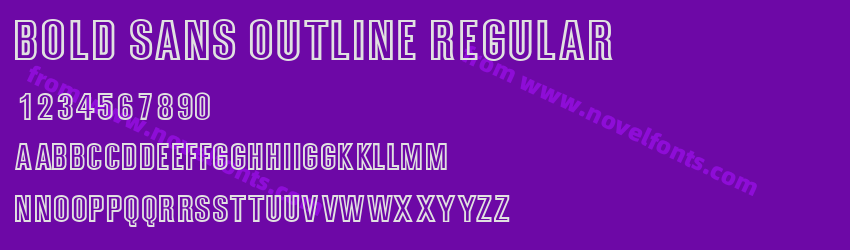 Bold Sans Outline RegularPreview