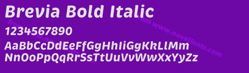 Brevia Bold ItalicPreview