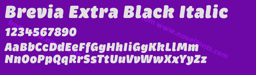 Brevia Extra Black ItalicPreview