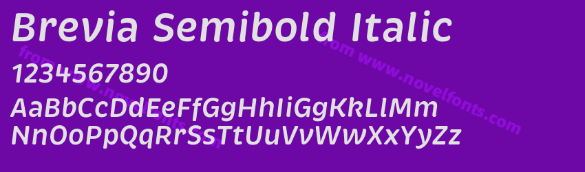 Brevia Semibold ItalicPreview