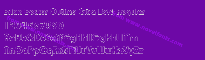 Brian Becker Outline Extra Bold RegularPreview