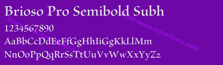 Brioso Pro Semibold SubhPreview