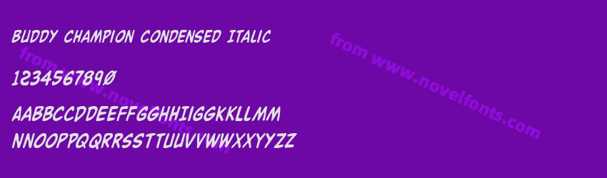 Buddy Champion Condensed ItalicPreview