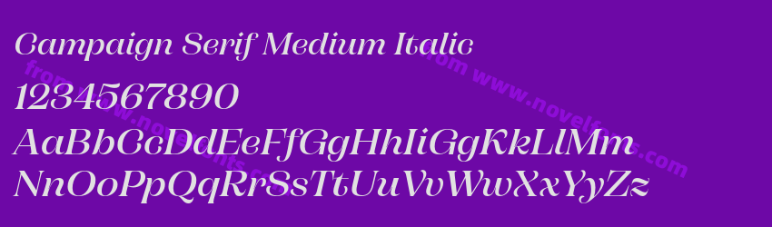 Campaign Serif Medium ItalicPreview