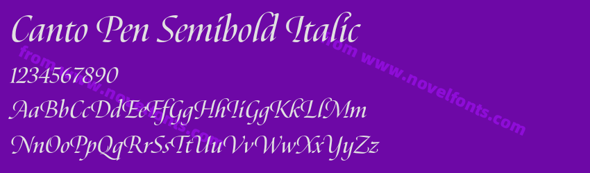 Canto Pen Semibold ItalicPreview