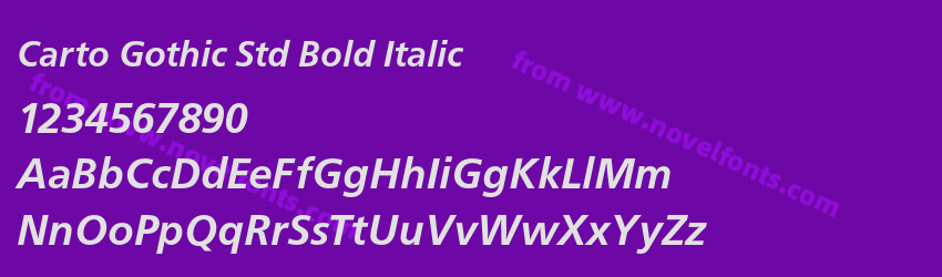 Carto Gothic Std Bold ItalicPreview