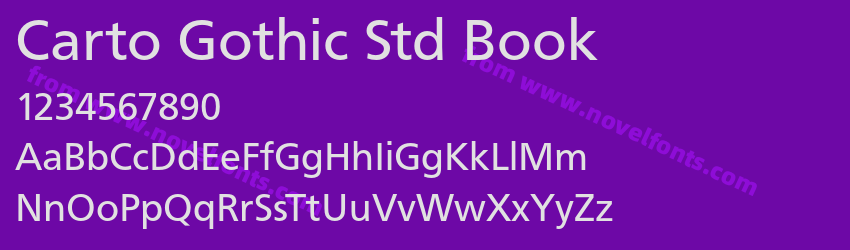 Carto Gothic Std BookPreview