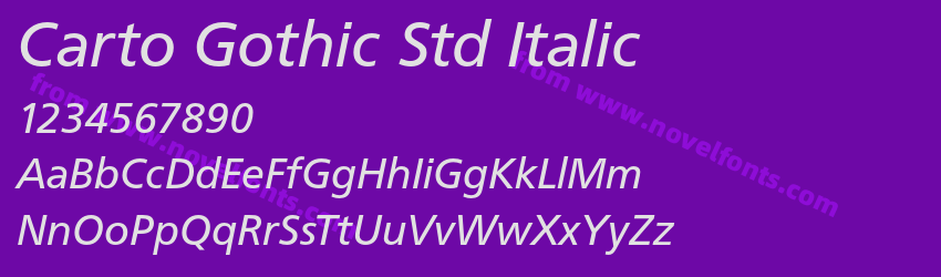 Carto Gothic Std ItalicPreview