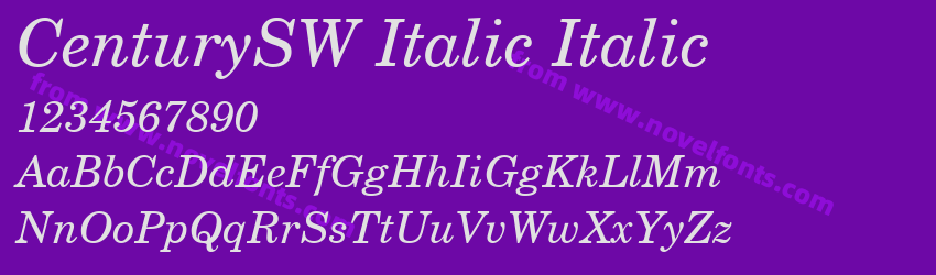 CenturySW Italic ItalicPreview