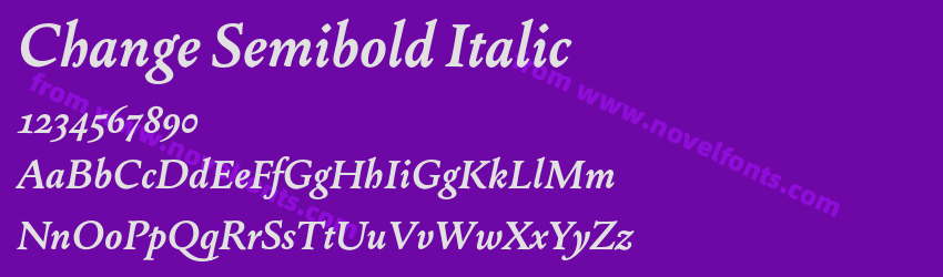 Change Semibold ItalicPreview