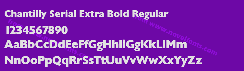 Chantilly Serial Extra Bold RegularPreview